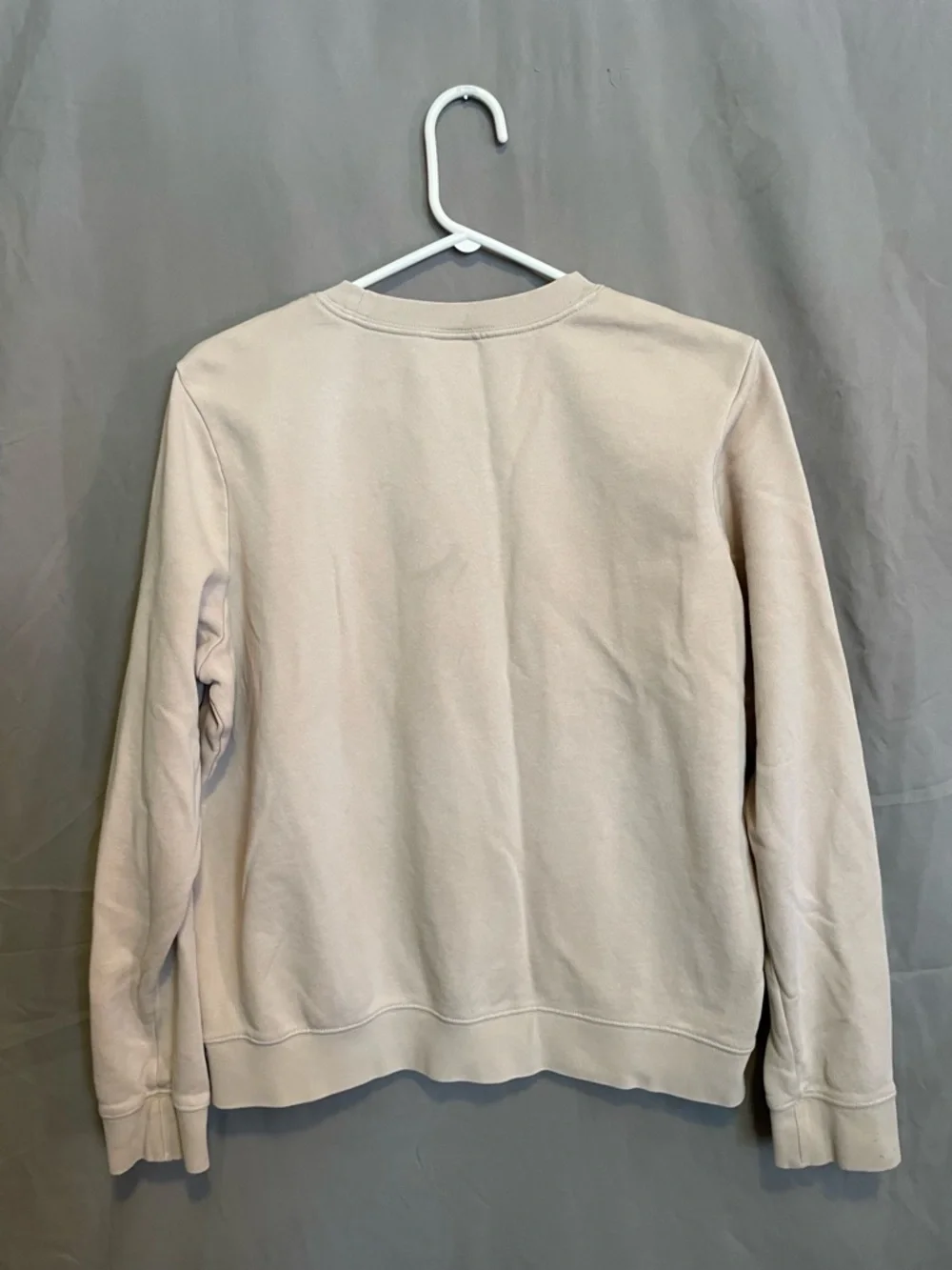 Nike Women's Crewneck Sweatshirt in Light Beige with White Logo swoosh tan casua - Picture 6 of 6